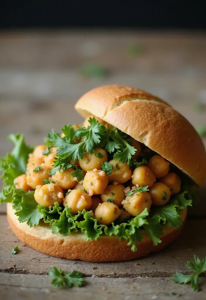 28 Cheap Healthy Meals for Family on a Tight Budget - 13. Chickpea Salad Sandwich
