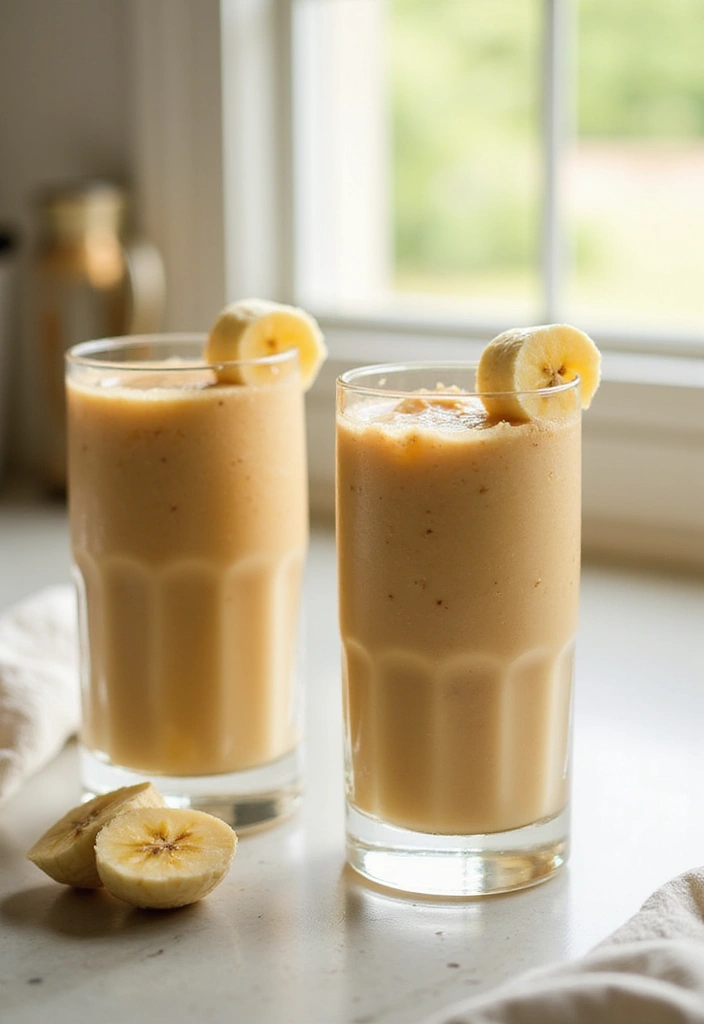 28 Cheap Healthy Meals for Family on a Tight Budget - 19. Peanut Butter Banana Smoothie