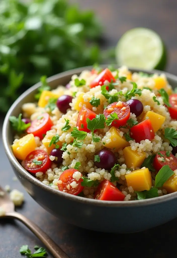28 Cheap Healthy Meals for Family on a Tight Budget - 2. Quinoa Salad with Black Beans