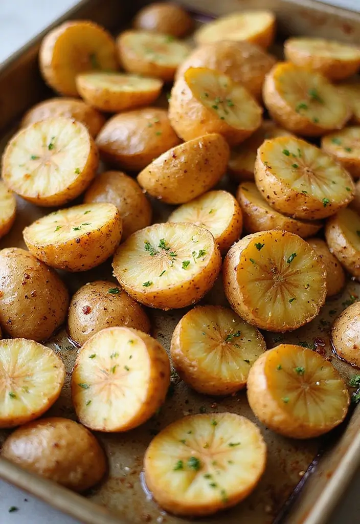 28 Cheap Healthy Meals for Family on a Tight Budget - 24. Garlic Roasted Potatoes
