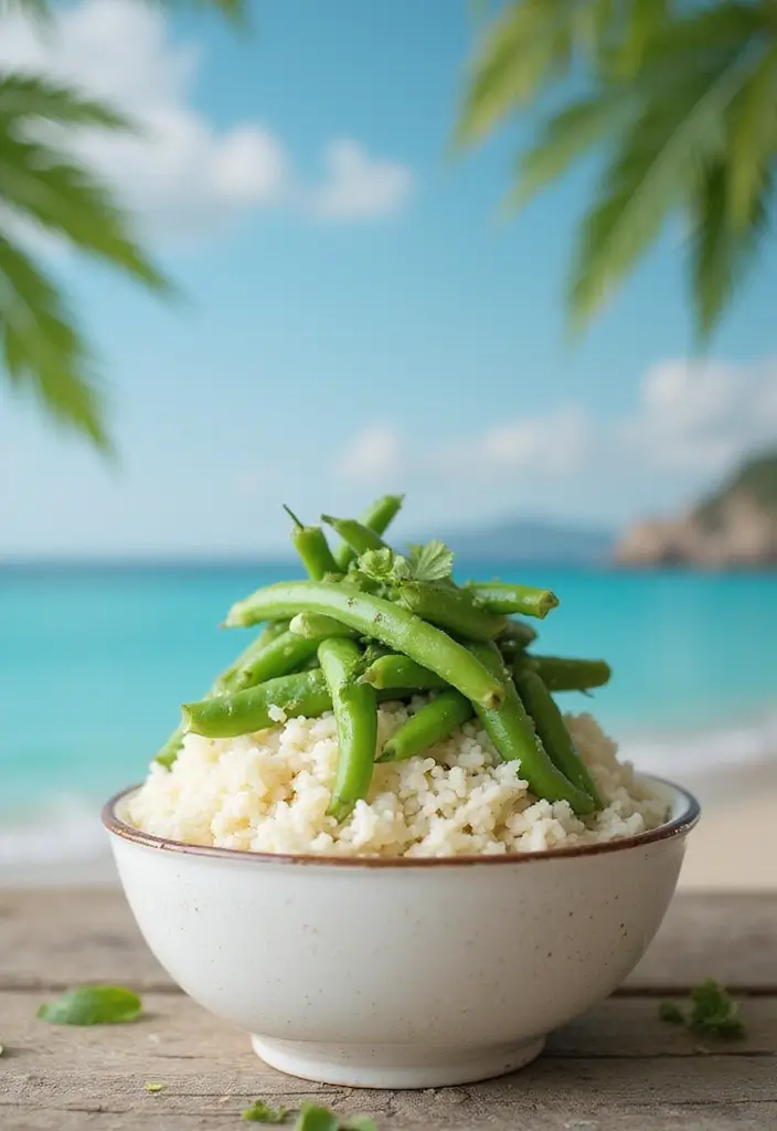 28 Cheap Healthy Meals for Family on a Tight Budget - 7. Coconut Rice with Green Beans