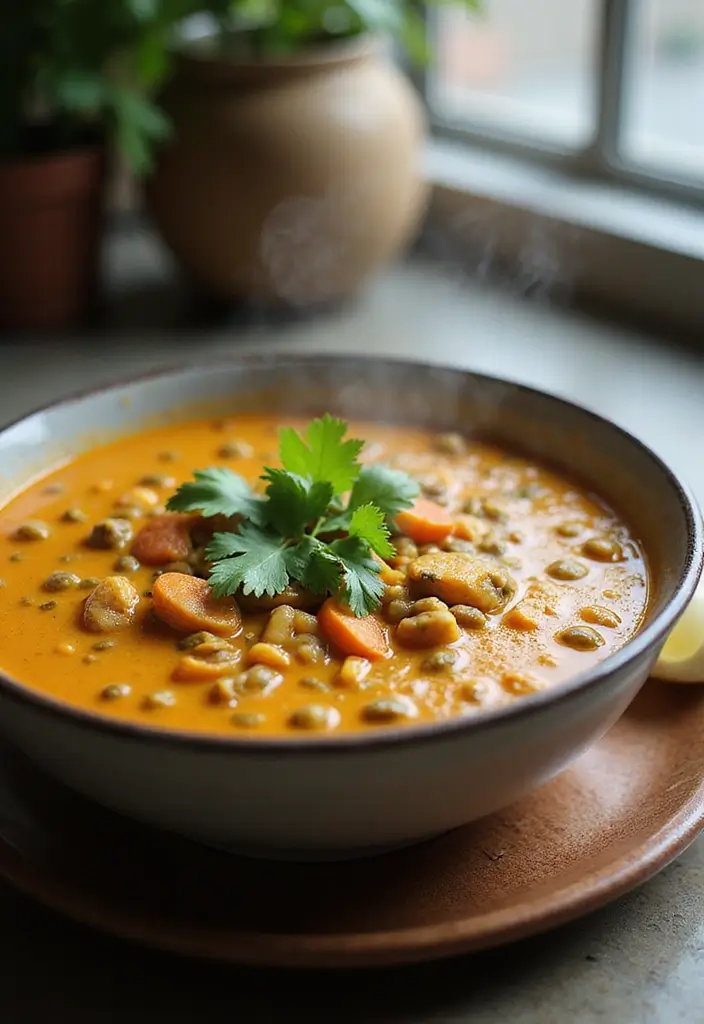 28 Family Friendly 21 Day Fix Meal Recipes That Work - 16. Coconut Curry Lentil Soup