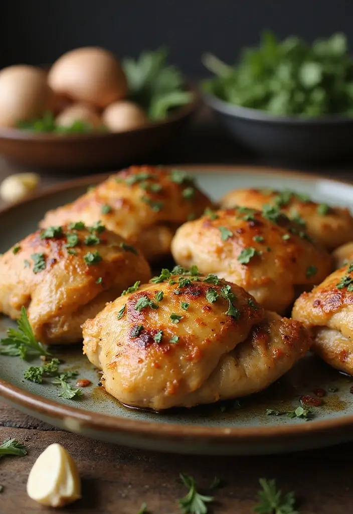 28 Family Friendly 21 Day Fix Meal Recipes That Work - 19. Roasted Garlic and Herb Chicken Thighs