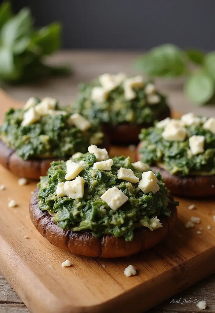 28 Family Friendly 21 Day Fix Meal Recipes That Work - 21. Spinach and Feta Stuffed Portobello Mushrooms