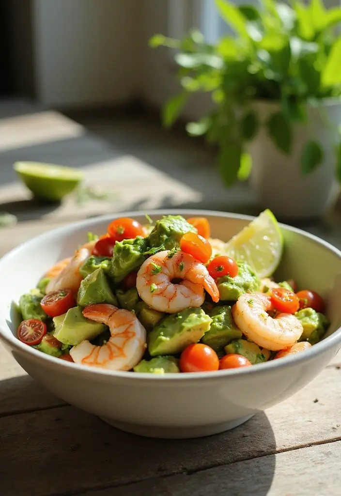 28 Family Friendly 21 Day Fix Meal Recipes That Work - 22. Shrimp and Avocado Salad