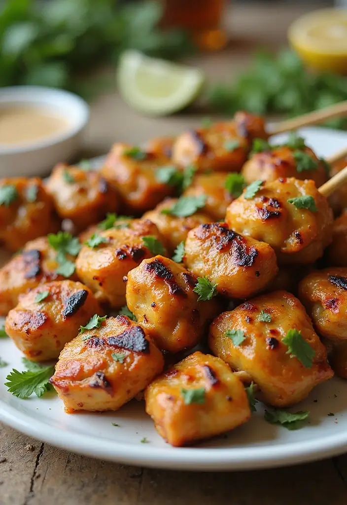 28 Family Friendly 21 Day Fix Meal Recipes That Work - 24. Thai Peanut Chicken Skewers