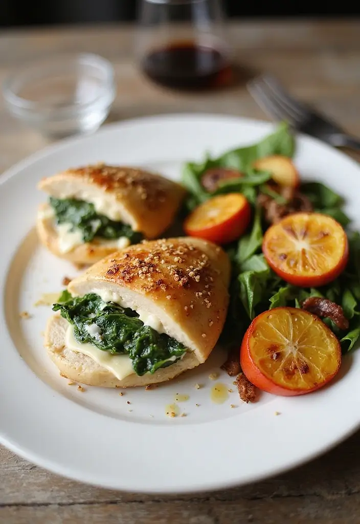28 Family Friendly 21 Day Fix Meal Recipes That Work - 9. Spinach and Cheese Stuffed Chicken Breast