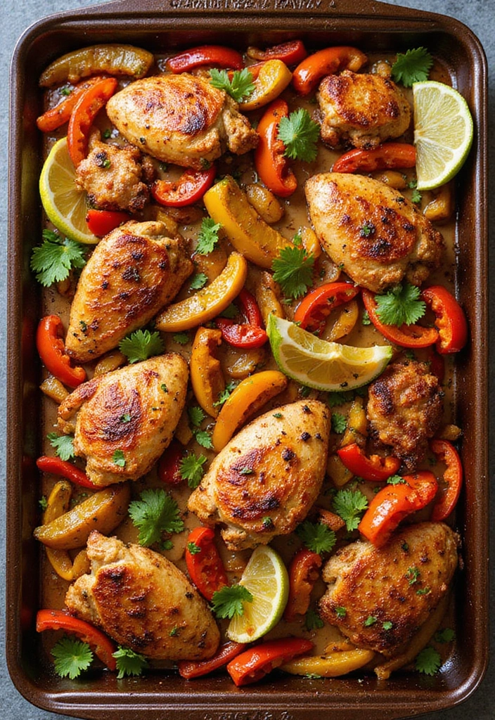 28 Family Meals Under 20 Dollars That Stretch Your Budget - 3. Sheet Pan Chicken Fajitas
