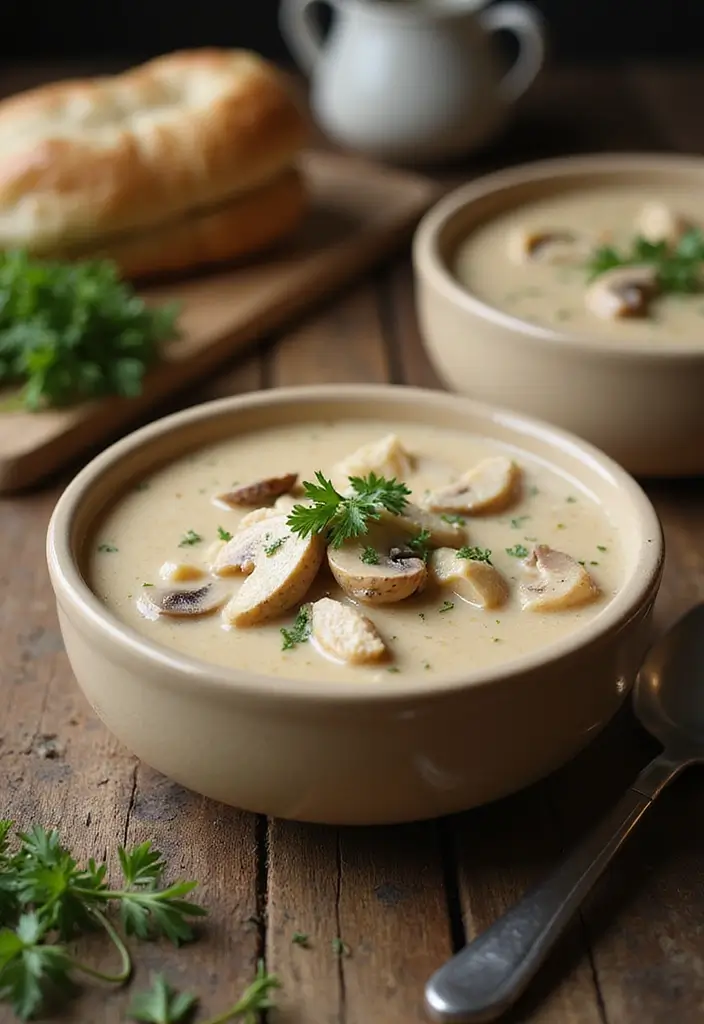 28 Keto Crock Pot Family Meal Recipes for Low Carb Eating - 1. Creamy Chicken and Mushroom Soup