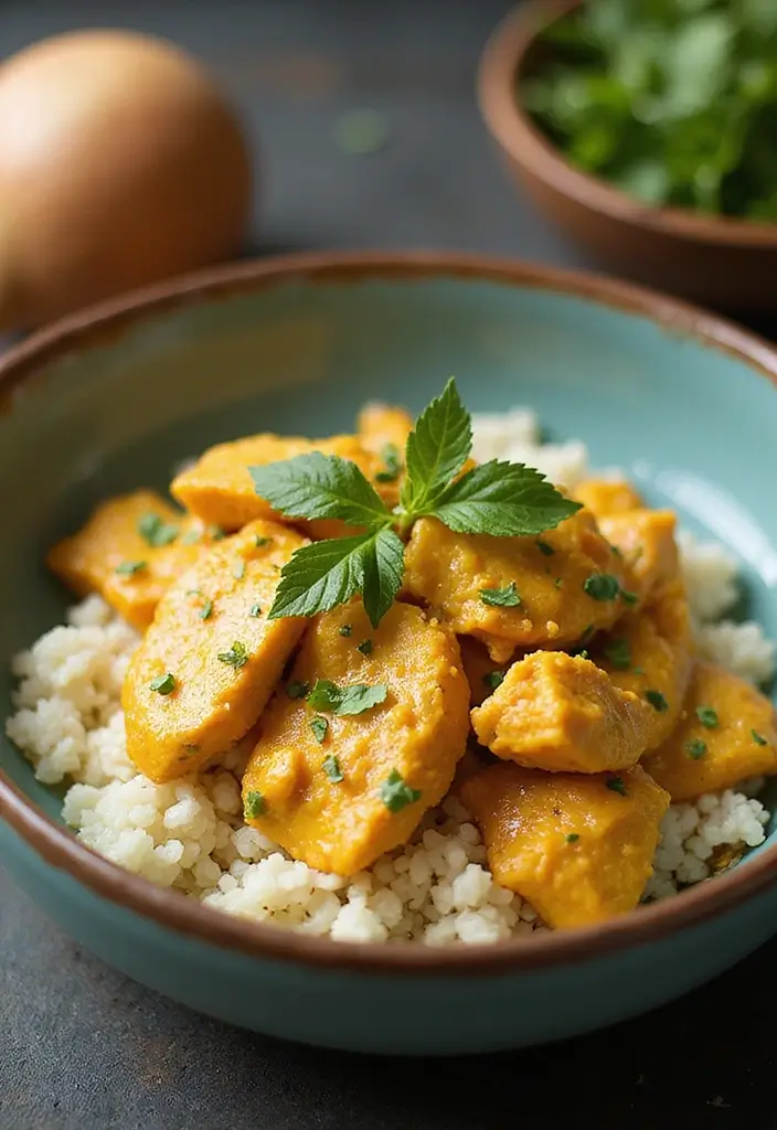 28 Keto Crock Pot Family Meal Recipes for Low Carb Eating - 11. Coconut Curry Chicken