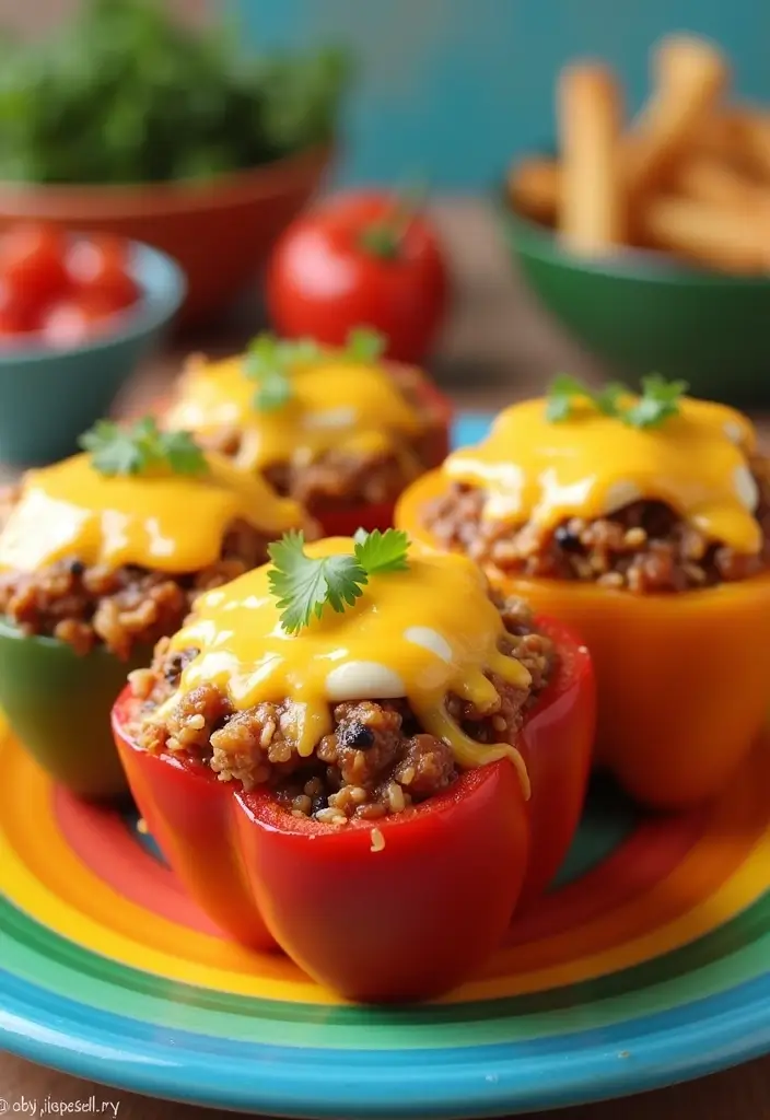 28 Keto Crock Pot Family Meal Recipes for Low Carb Eating - 12. Taco Stuffed Peppers