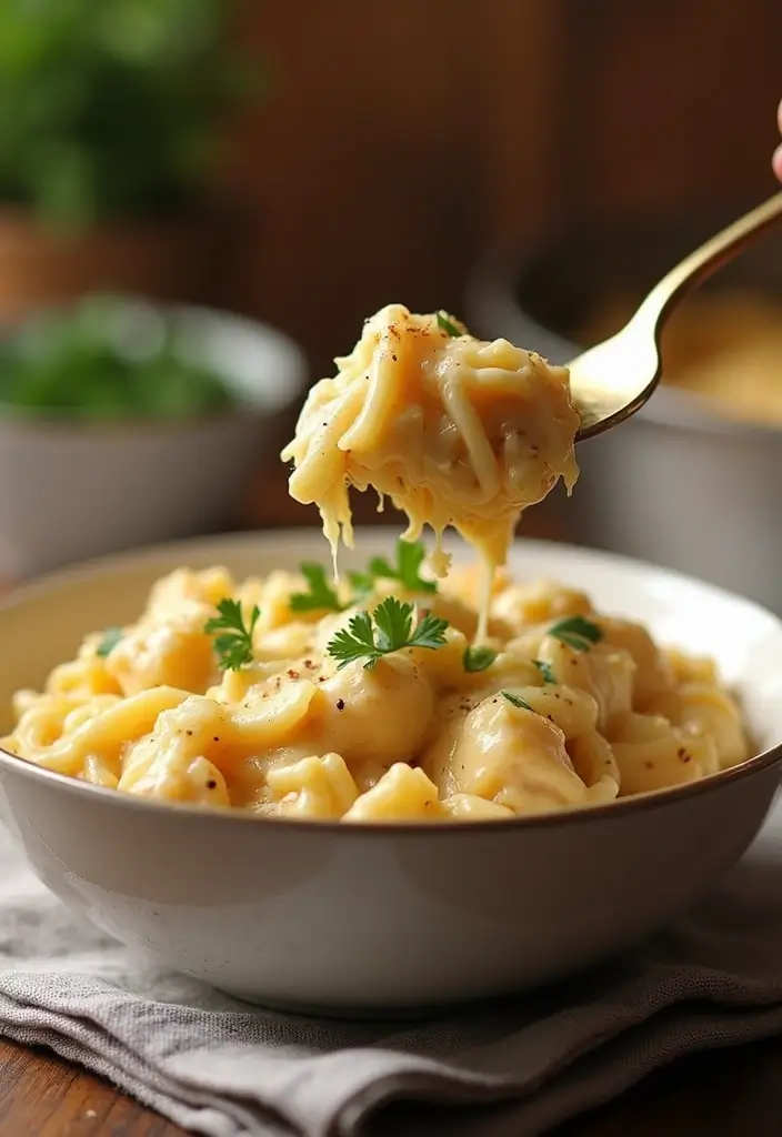 28 Keto Crock Pot Family Meal Recipes for Low Carb Eating - 16. Chicken Alfredo Casserole