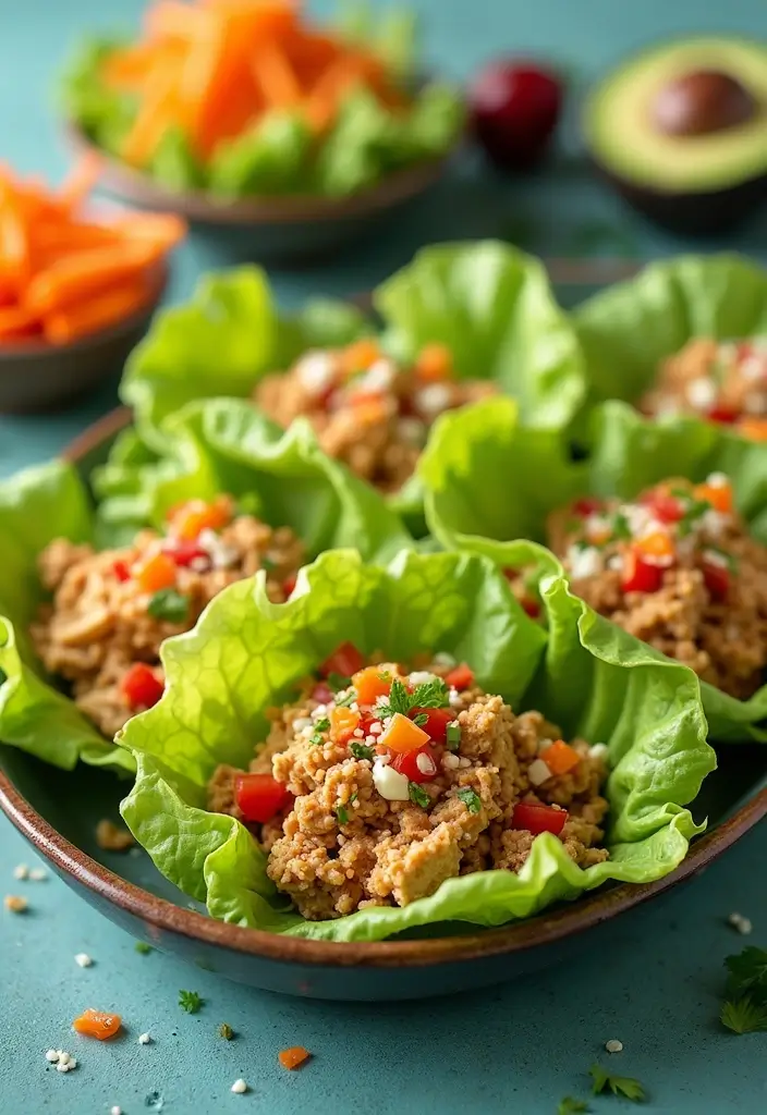 28 Keto Crock Pot Family Meal Recipes for Low Carb Eating - 18. Pulled Chicken Lettuce Wraps