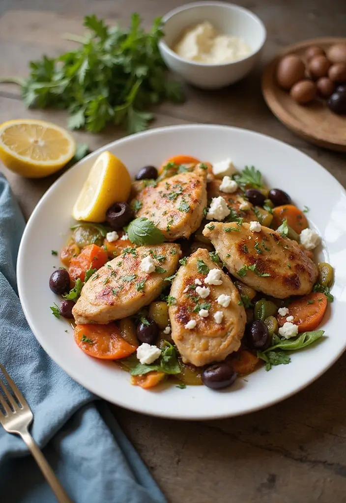 28 Keto Crock Pot Family Meal Recipes for Low Carb Eating - 22. Greek Chicken and Veggies