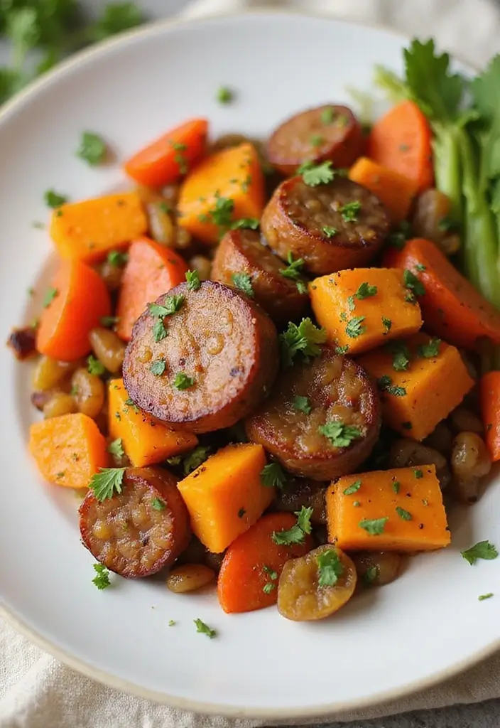 28 Keto Crock Pot Family Meal Recipes for Low Carb Eating - 23. Sweet Potato and Sausage Hash