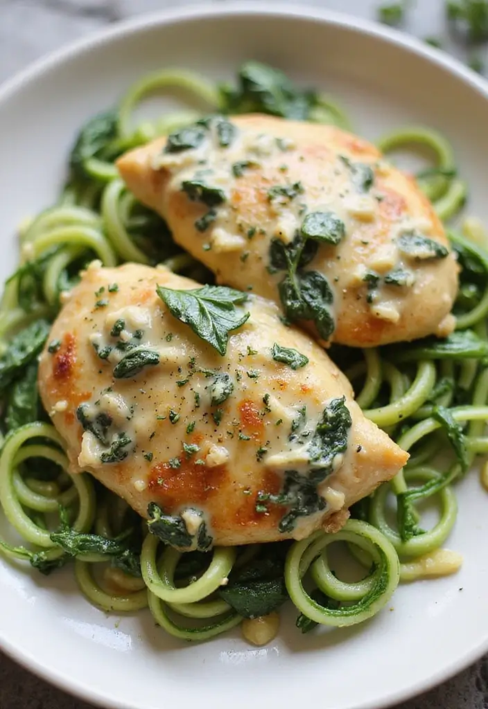 28 Keto Crock Pot Family Meal Recipes for Low Carb Eating - 28. Creamy Spinach Artichoke Chicken