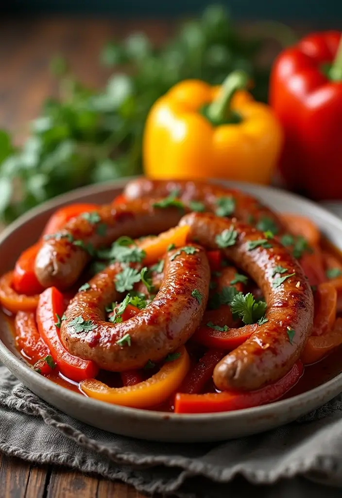 28 Keto Crock Pot Family Meal Recipes for Low Carb Eating - 5. Italian Sausage and Peppers