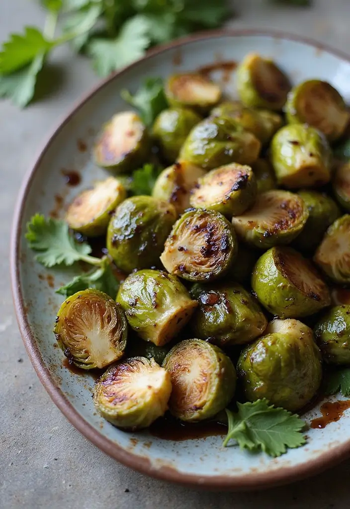 28 Low Calorie Healthy Family Dinner Recipes to Try - 21. Balsamic Glazed Brussels Sprouts