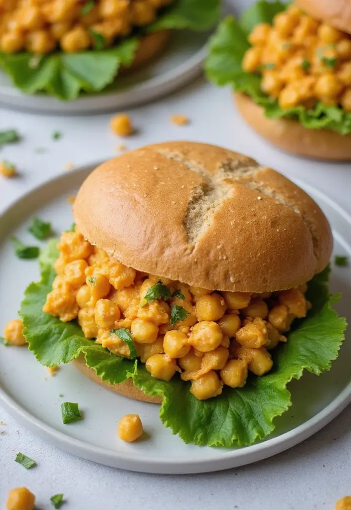 28 Quick Dinner Ideas for Busy Moms and Families - 16. Chickpea Salad Sandwiches