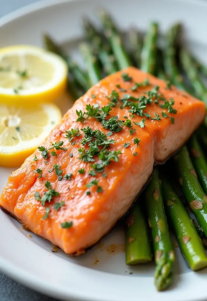 28 Quick Dinner Ideas for Busy Moms and Families - 20. Baked Salmon with Asparagus