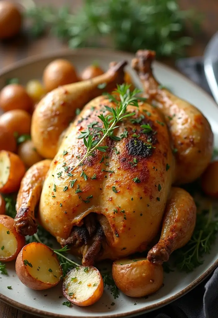 28 Quick Dinner Ideas for Busy Moms and Families - 22. Garlic Herb Roasted Chicken