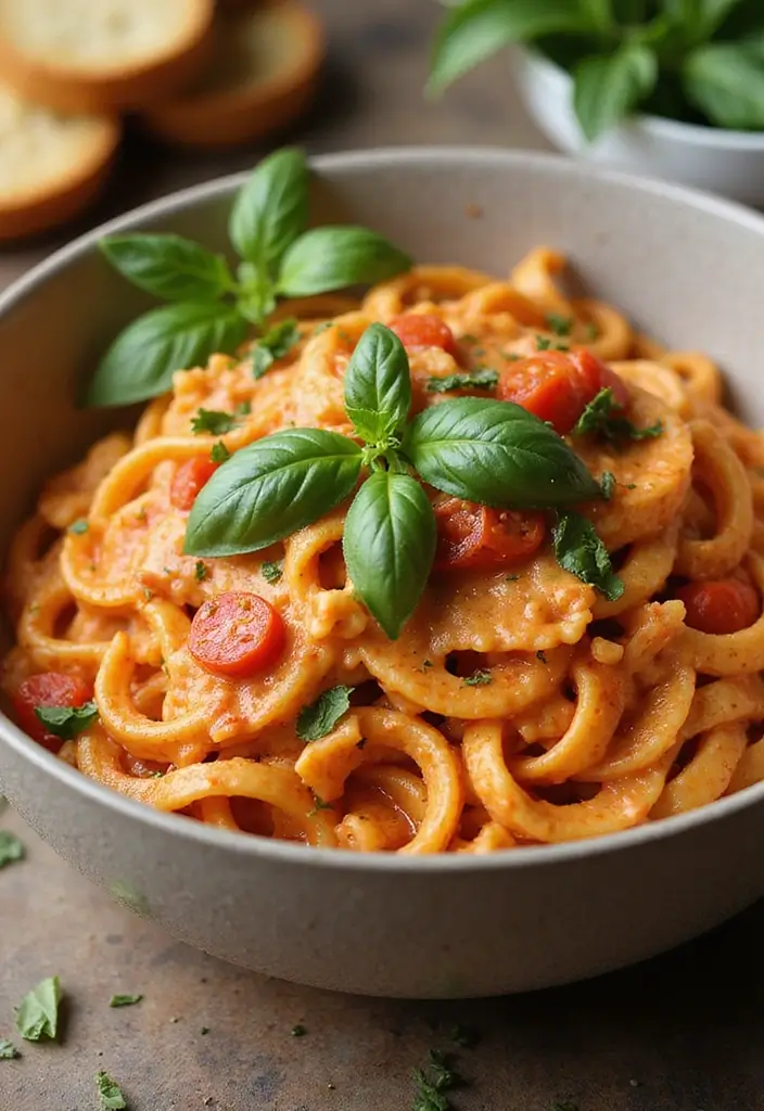 28 Quick Dinner Ideas for Busy Moms and Families - 25. Creamy Tomato Basil Pasta
