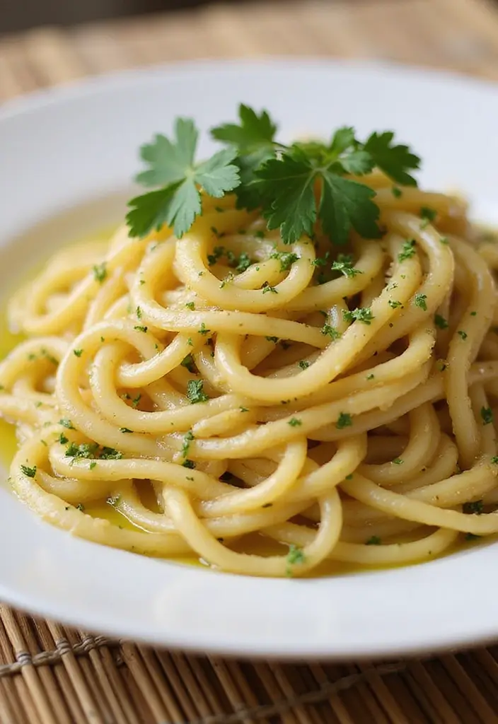 28 Quick Healthy Family Meals for Busy Days - 10. Spaghetti Aglio e Olio