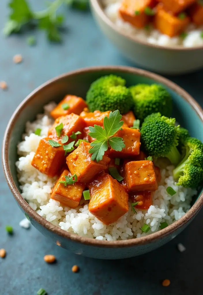 28 Quick Healthy Family Meals for Busy Days - 12. Thai Peanut Tofu Bowls