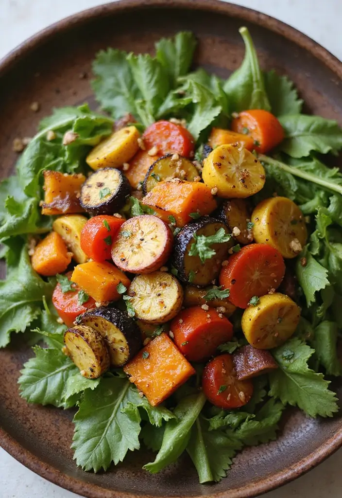28 Quick Healthy Family Meals for Busy Days - 17. Roasted Vegetable Salad