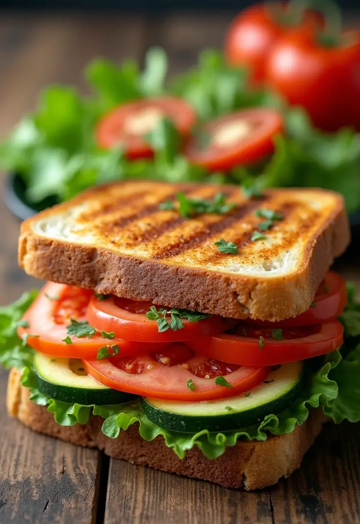 28 Quick Healthy Family Meals for Busy Days - 26. Grilled Vegetable Sandwiches