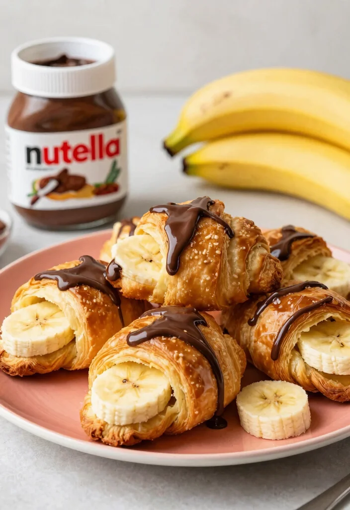 10 Crescent Dessert Recipes for Easy Flaky Sweet Bakes 10. Nutella Banana Crescents 0