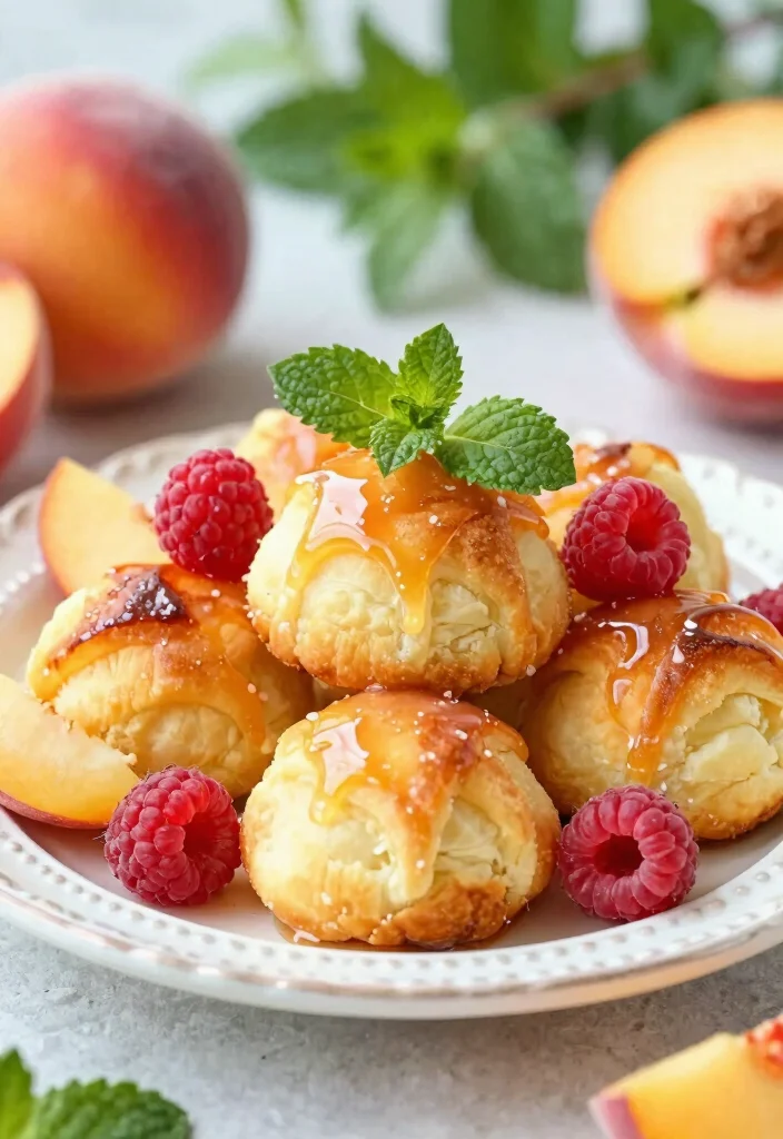 10 Crescent Dessert Recipes for Easy Flaky Sweet Bakes 3. Peach Melba Crescents 0