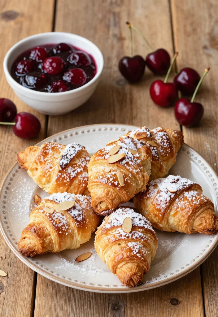 10 Crescent Dessert Recipes for Easy Flaky Sweet Bakes 5. Cherry Almond Crescents 0