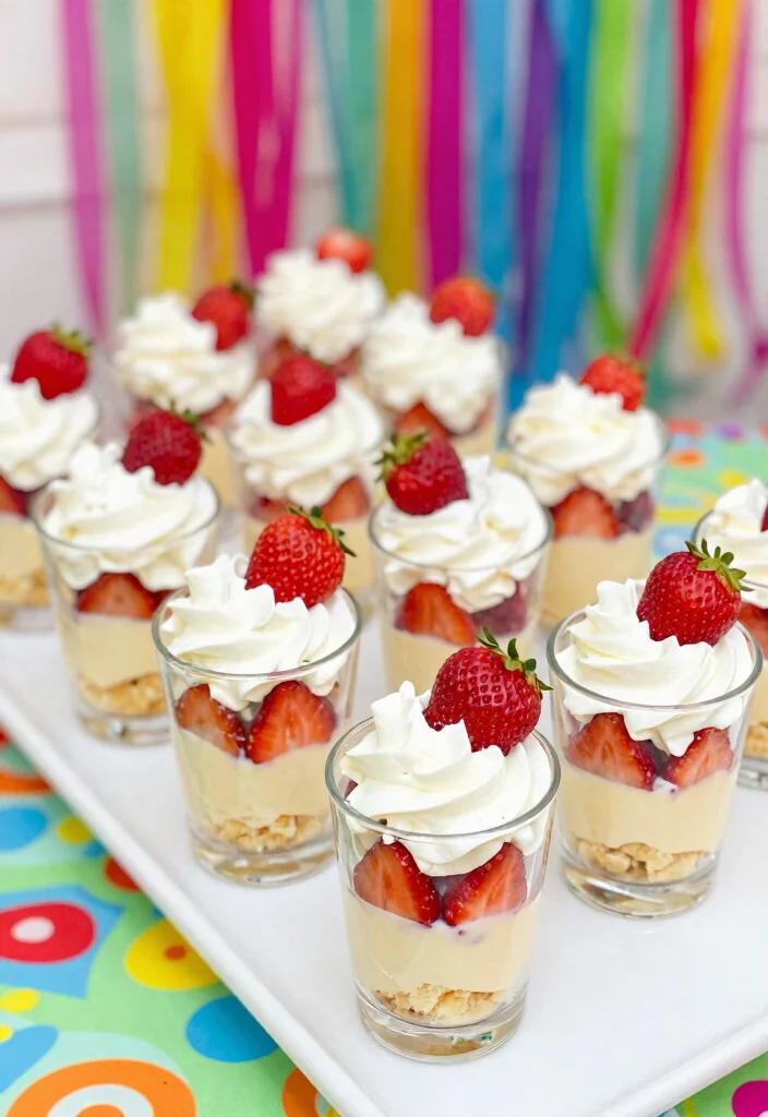10 Dessert Shot Recipes for Fun Party Size Treats 12 10 Dessert Shot Recipes for Fun Party Size Treats 2. Strawberry Shortcake Shot 0