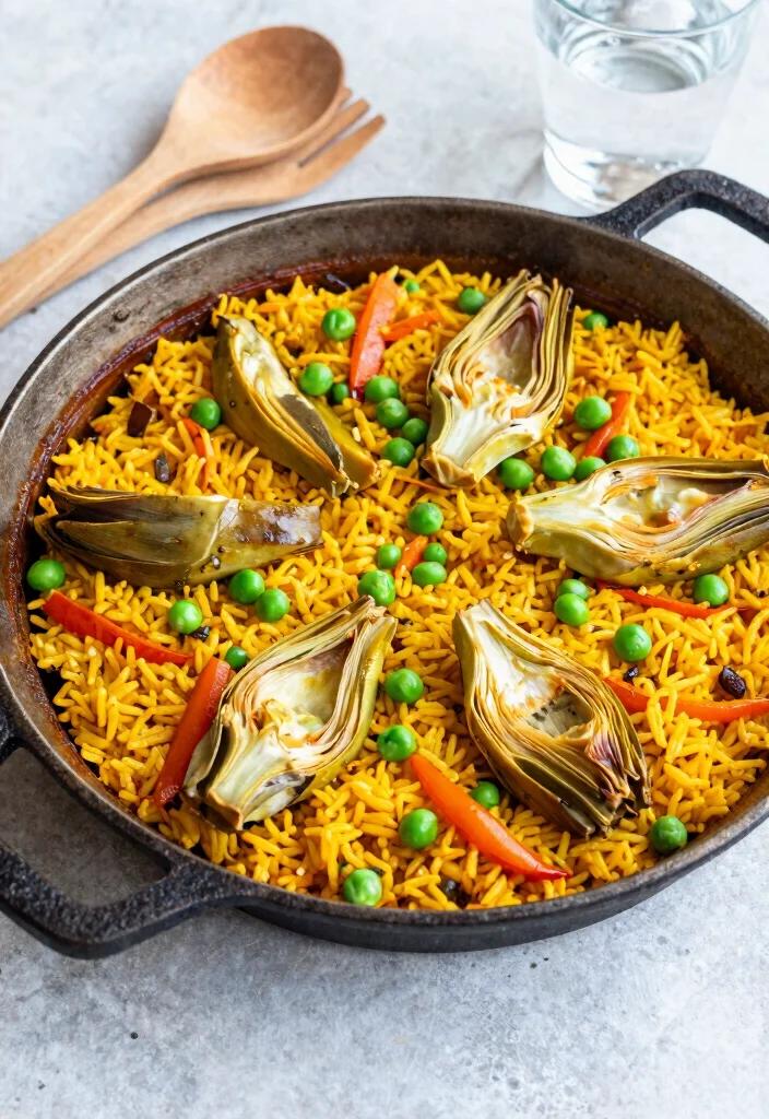 10 Elevated Dinner Recipes for Impressive At Home Meals 7. Vegan Paella with Artichokes and Peas 0