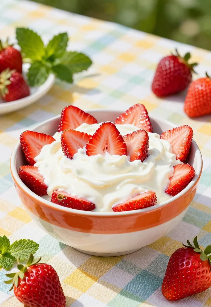 10 Half and Half Dessert Recipes for Smooth Creamy Texture 4. Decadent Strawberries and Cream 0