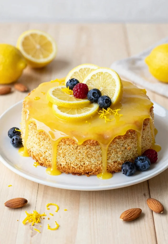 10 Healthy Vegan Cake Recipes for Lighter Sweet Baking 2. Lemon Almond Flour Cake 0
