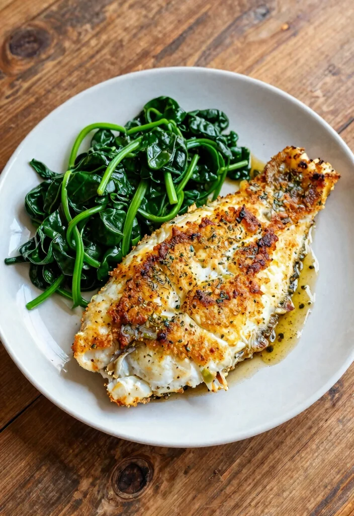 10 Keto Flounder Recipes for Light Savory Low Carb Dinners 9. Herb Crusted Flounder with Spinach 0