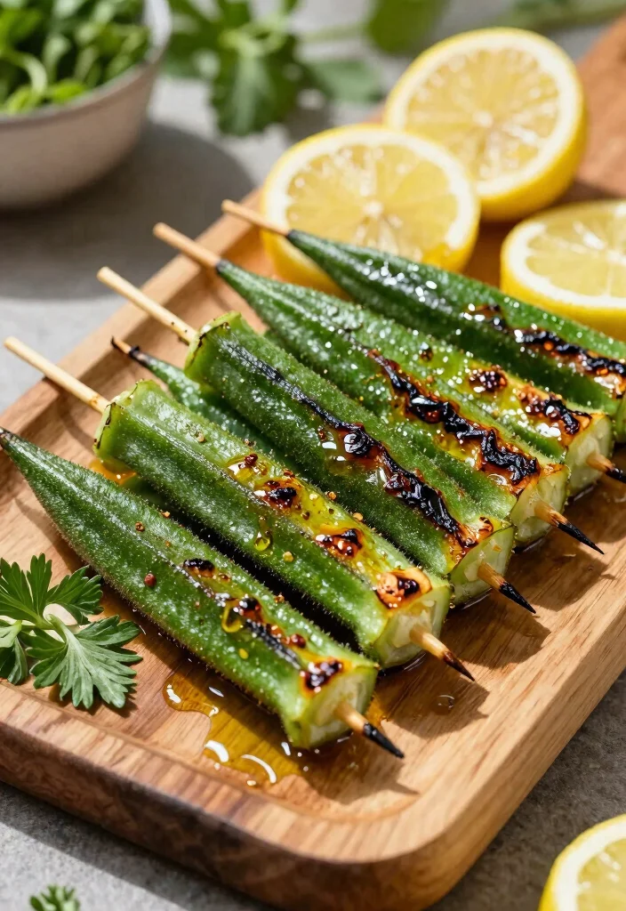 10 Keto Okra Recipes for Crispy Low Carb Sides 6. Grilled Okra Skewers 0