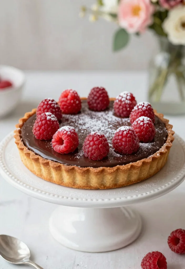 10 Tart Dessert Recipes for Bright Bold Sweet Bakes 8. Chocolate Raspberry Tart 0