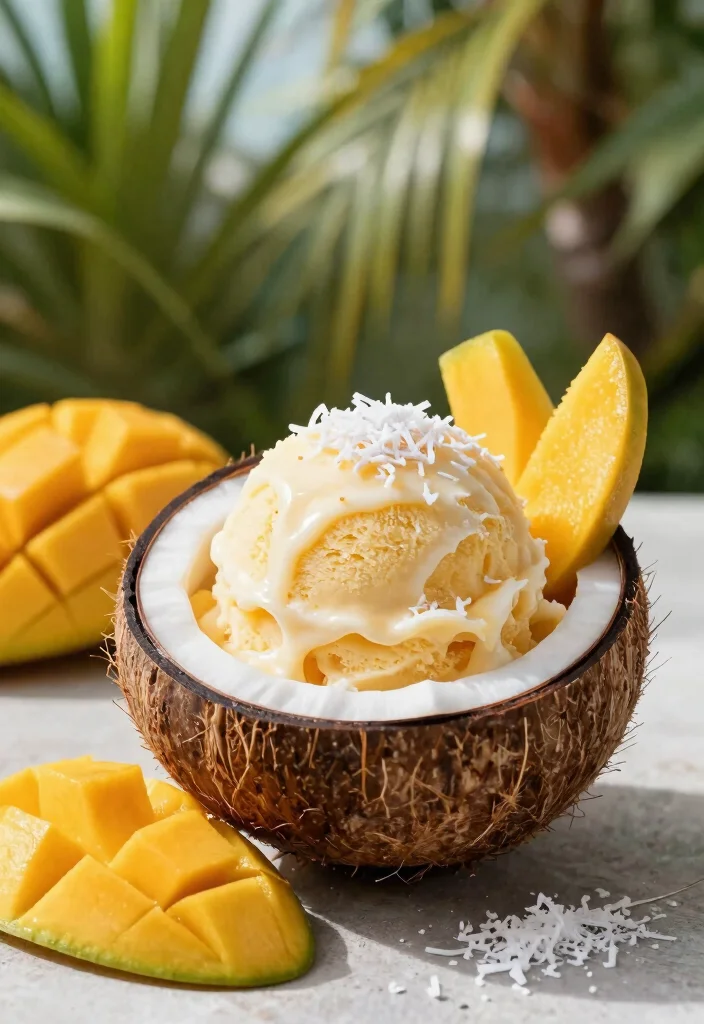 10 Vegan Sorbet Recipes for Refreshing Dairy Free Desserts 2. Creamy Mango Coconut Sorbet 0