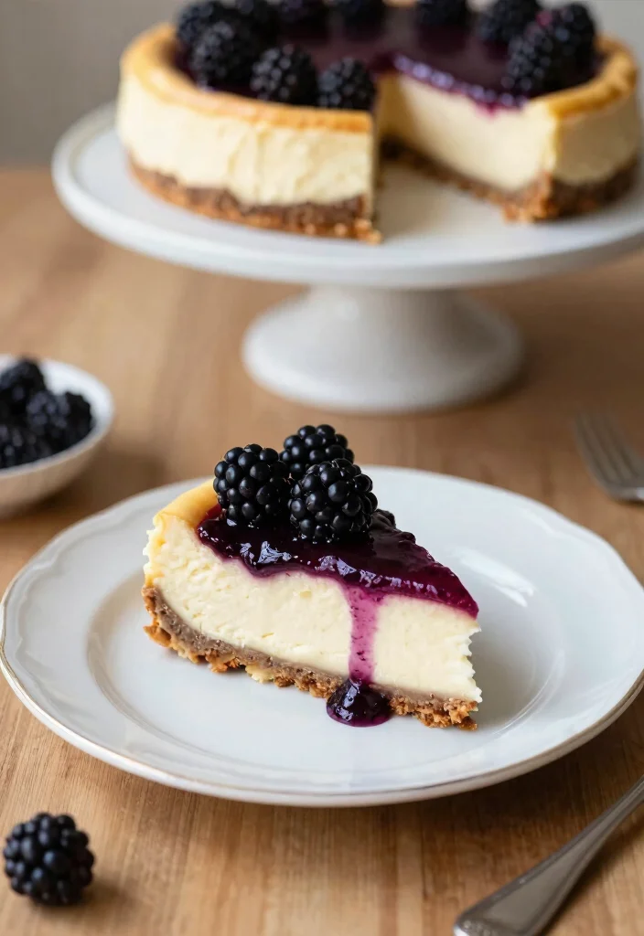 12 Blackberry Dessert Recipes for Sweet and Tart Treats 3. Blackberry Cheesecake 0