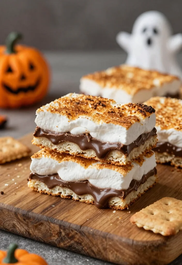 12 Halloween Dessert Recipes for Spooky Sweet Fun 9. Spooky Smores Bars 0