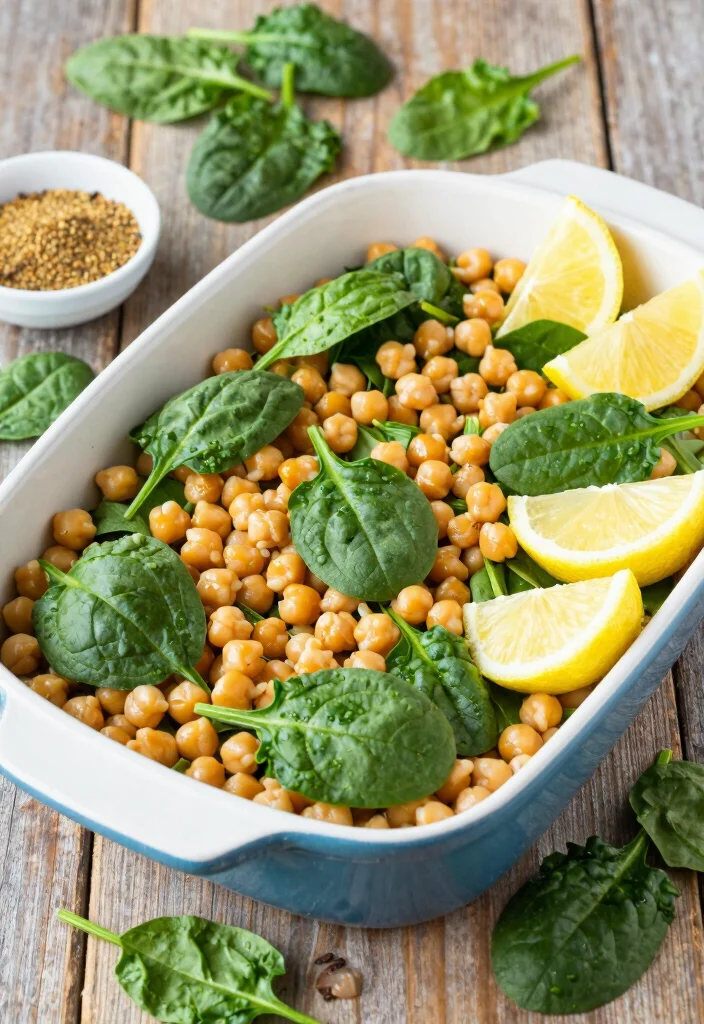 12 Healthy Baked Recipes for Light Oven Cooked Meals 3. Chickpea and Spinach Bake 0