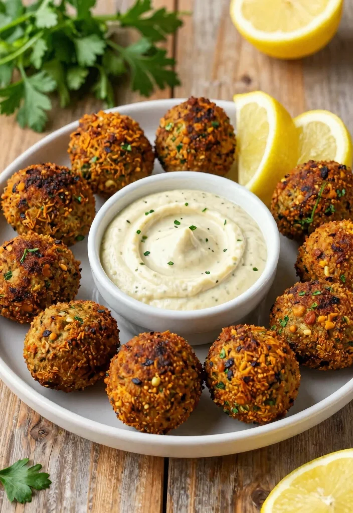 12 Healthy Baked Recipes for Light Oven Cooked Meals 6. Baked Falafel with Tahini Dip 0