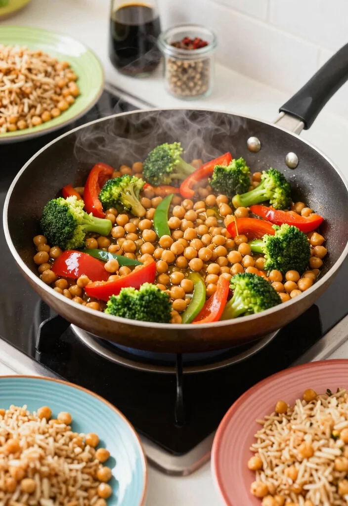 12 Healthy Budget Friendly Recipes That Save Time and Money 1. One Pan Chickpea Stir Fry 0
