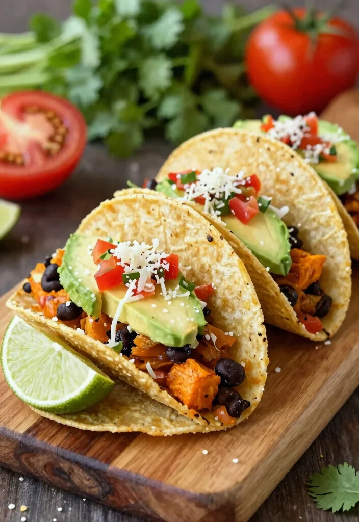 12 Healthy Budget Friendly Recipes That Save Time and Money 4. Sweet Potato and Black Bean Tacos 0