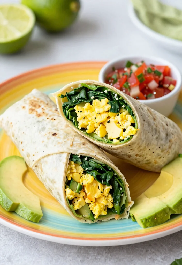 12 Healthy Lime Recipes for Fresh Zesty Flavor 12. Lime and Spinach Breakfast Wrap 0