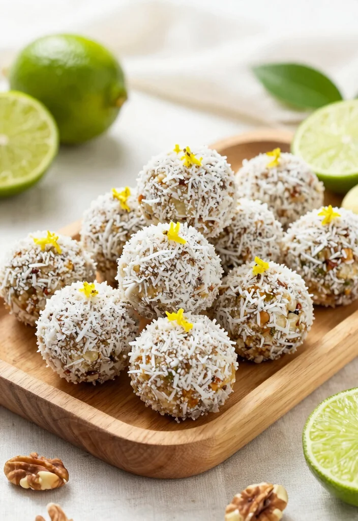 12 Healthy Lime Recipes for Fresh Zesty Flavor 5. Lime Coconut Energy Balls 0