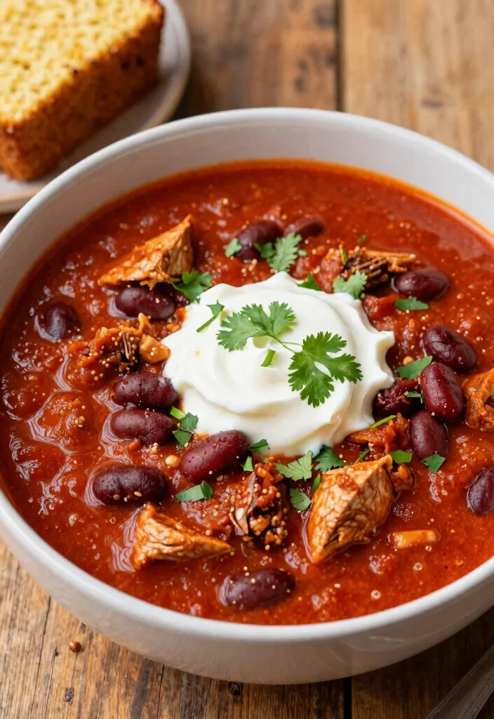 12 High Protein Healthy Crockpot Recipes for Easy Meal Prep 34 12 High Protein Healthy Crockpot Recipes for Easy Meal Prep 4. Spicy Turkey Chili 0